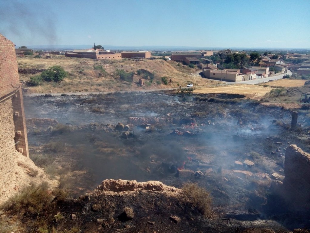 Zona afectada pel foc