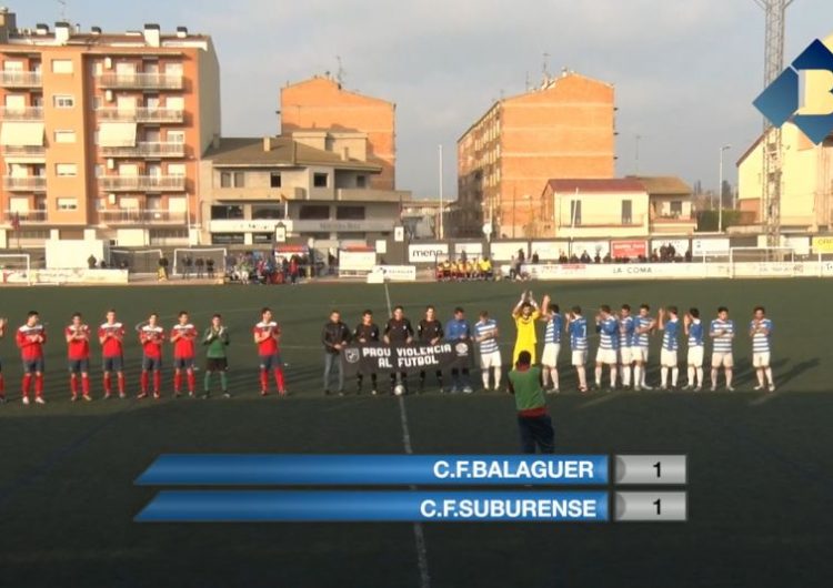 El Balaguer empata davant del C.F.Suburense i perd el liderat