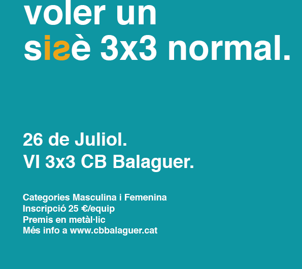 El CB Balaguer organitza un torneig 3×3